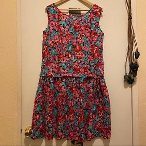 80s vintage Laura Ashley drop waist dress size 12